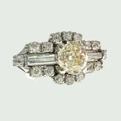 BAGUE CONTEMPORAINE PLATINE ET DIAMANTS