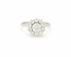 Bague contour diamant