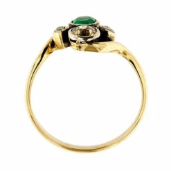 Bague Contrarié avec émeraude et diamants