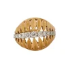 Bague Coquillage Or Jaune Diamants
