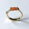 Bague Corail & diamants