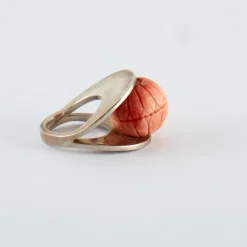 Bague Corail Argent