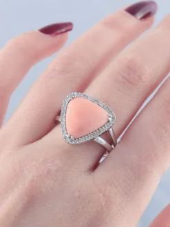 Bague Corail Peau d'Ange