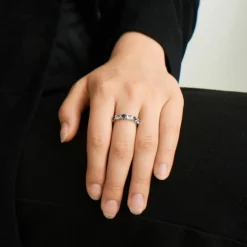 Bague Cordiérites Topazes bleues