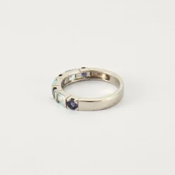 Bague Cordiérites Topazes bleues