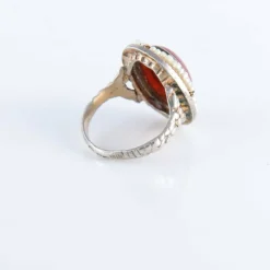 Bague cornaline, perles