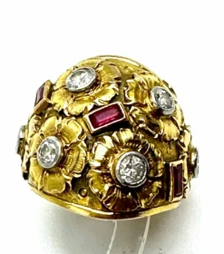 Bague Cozzolino diamants et rubis
