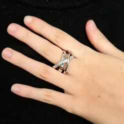 Bague Croisée Diamants