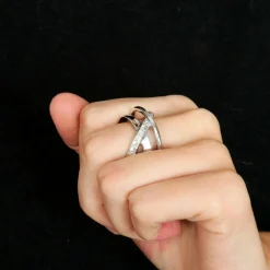 Bague Croisée Diamants