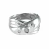 Bague Croisée Or blanc Diamants