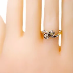 Bague croisée Or Diamant