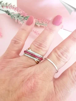 Bague Croisée Rubis Diamants