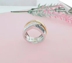 Bague Croisée Saphirs Diamants