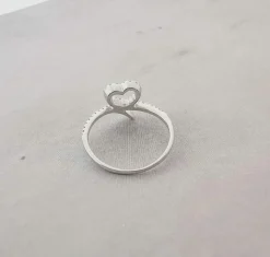 Bague Cœur en Or blanc & Diamants
