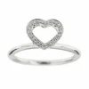 Bague cœur Or blanc Diamants