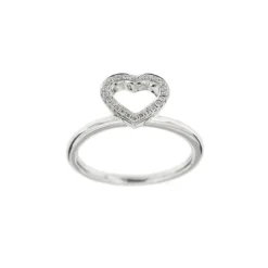 Bague cœur Or blanc Diamants