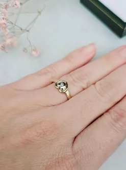 Bague Cœur Or jaune Diamant