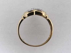 Bague cœur Or jaune Diamants