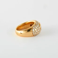 Bague Cœur Or Jaune Rubis birman Diamants