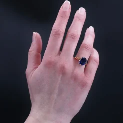 Bague cyanite et or