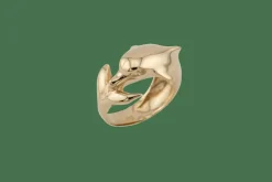 Bague dauphin en or jaune