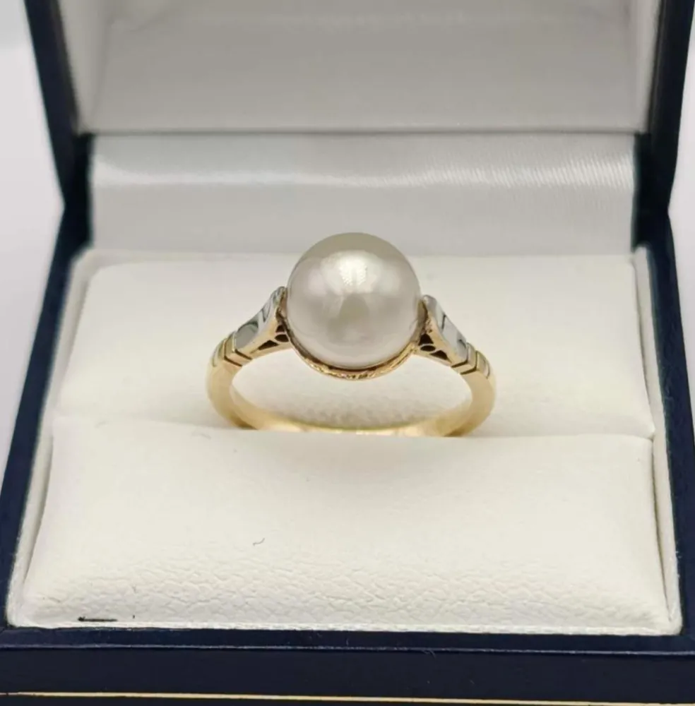 Bague début XXème or et perle