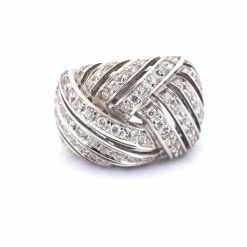 BAGUE DÉCO' EN OR BLANC 18 KT - 15 g