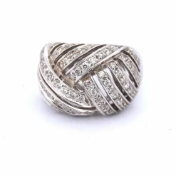 BAGUE DÉCO' EN OR BLANC 18 KT - 15 g