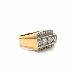 Bague de cocktail Art Déco diamants