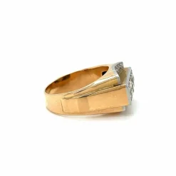Bague de cocktail Art Déco diamants