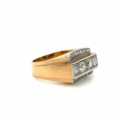 Bague de cocktail Art Déco diamants