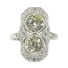Bague de fiançailles Art Déco avec diamants