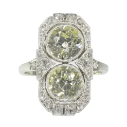 Bague de fiançailles Art Déco avec diamants