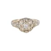 Bague de fiançailles Art Déco or blanc et diamant