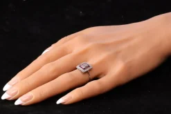 Bague de fiançailles Art Déco diamant rubis