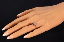 Bague de fiançailles Art Déco diamant et rubis