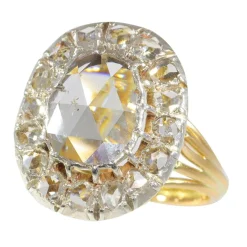 bague de fiançailles diamant taille rose