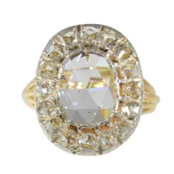 bague de fiançailles diamant taille rose