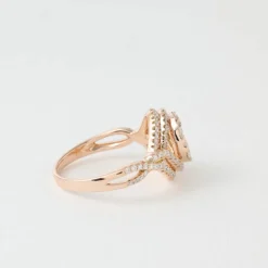 Bague de fiançailles diamants or rose