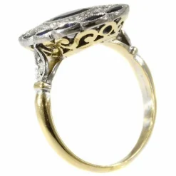 Bague de fiançailles diamant et saphir