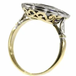 Bague de fiançailles diamant et saphir