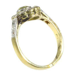 Bague de fiançailles, diamant, or