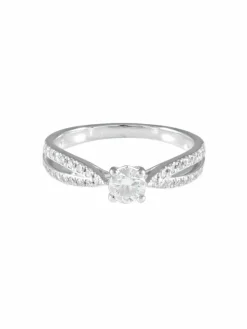 Bague de Fiançailles en Or Blanc et Diamants