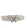 Bague de fiançailles en or gris et diamant