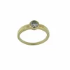 Bague de fiançailles en or jaune certifiée HRD avec diamant