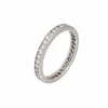 Bague de fiançailles en platine avec diamants de style édouardien antique, bijou d'éternité
