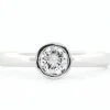 Bague de fiançailles or blanc diamants