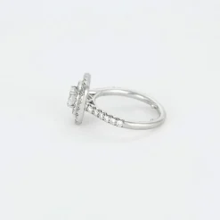 Bague de fiançailles or blanc diamants