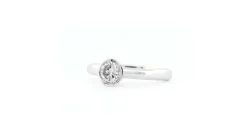 Bague de fiançailles or blanc diamants
