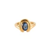 Bague de fiançailles or jaune et saphir Ceylan